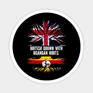 British Grown with Ugandan Roots UK Flag England Britain Union Jack Magnet